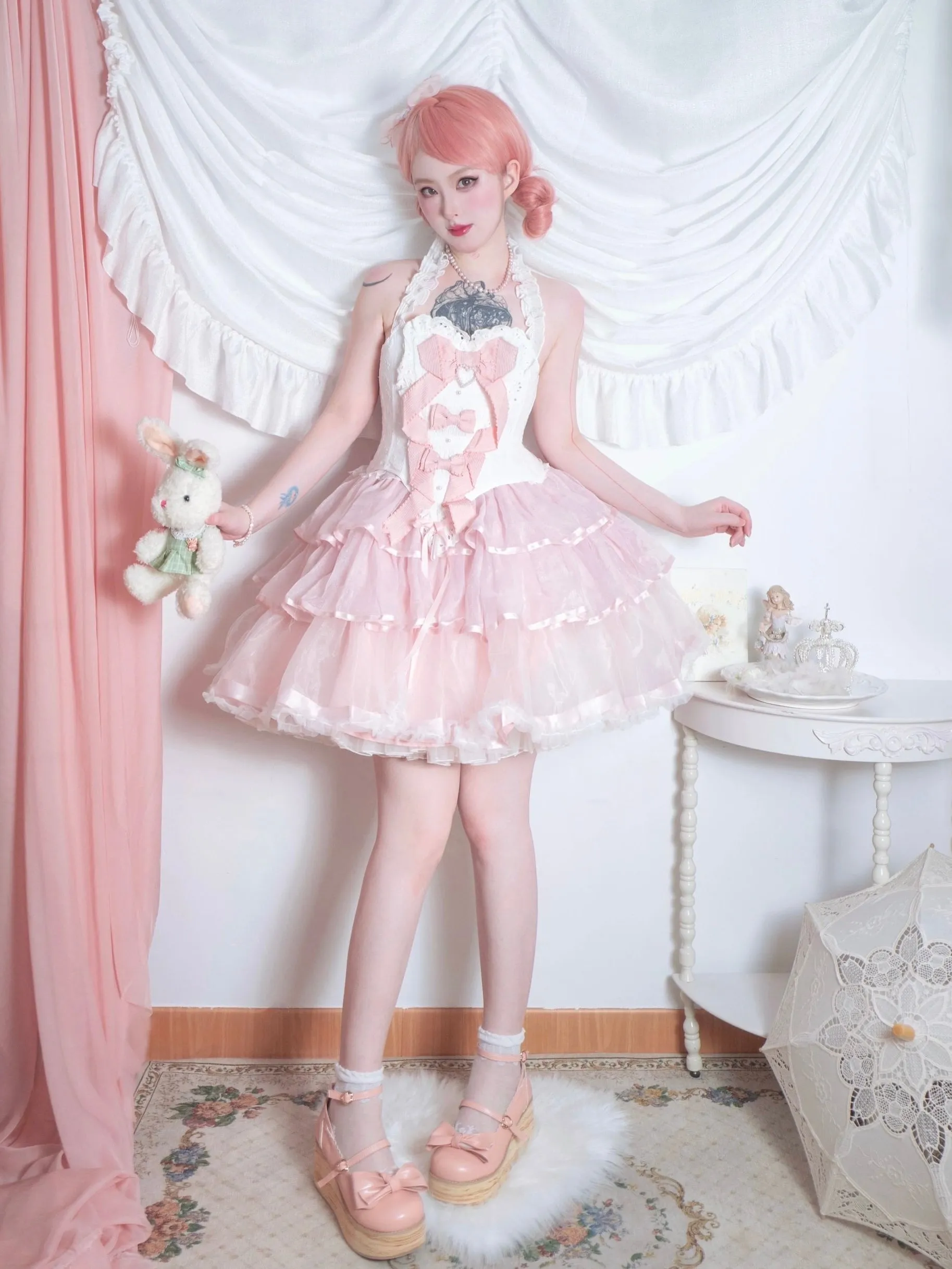 [PeilieeShop x Stasera] Ribbon Poem Handmade Corset Top Christmas