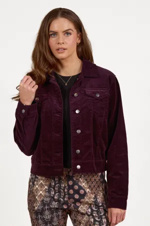 Pinwale Cord Jacket - Mulberry