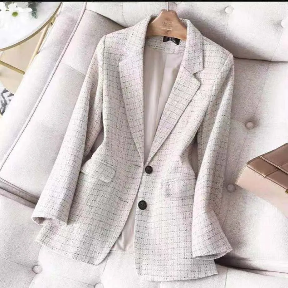 Plaid Blazer Fashion Jacket