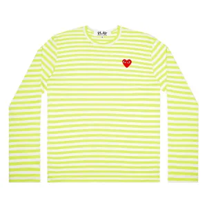 Play Comme des Garçons - Bright Striped Long Sleeve - (Green)