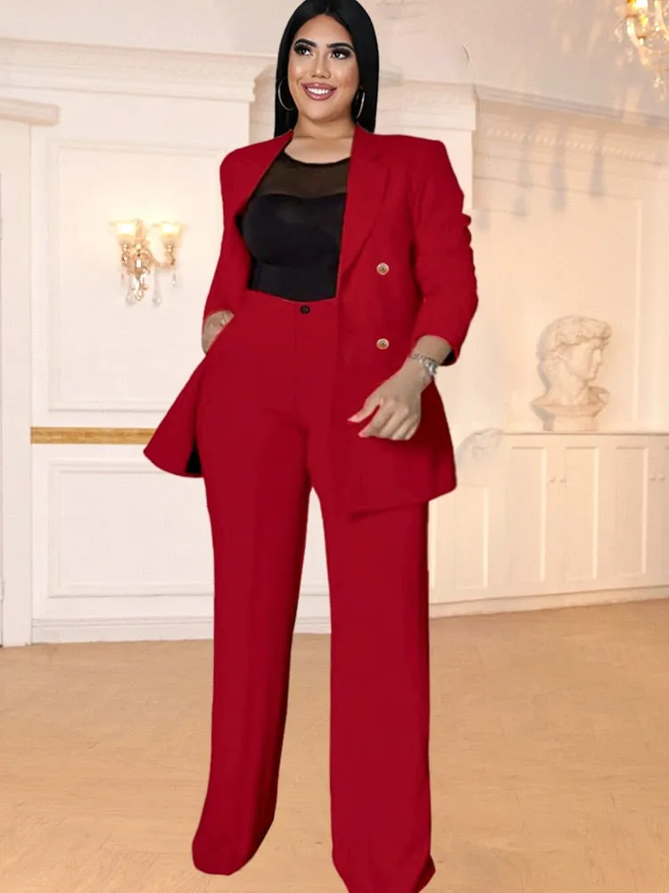 Plus Size  Office Suits Pants and Blazer