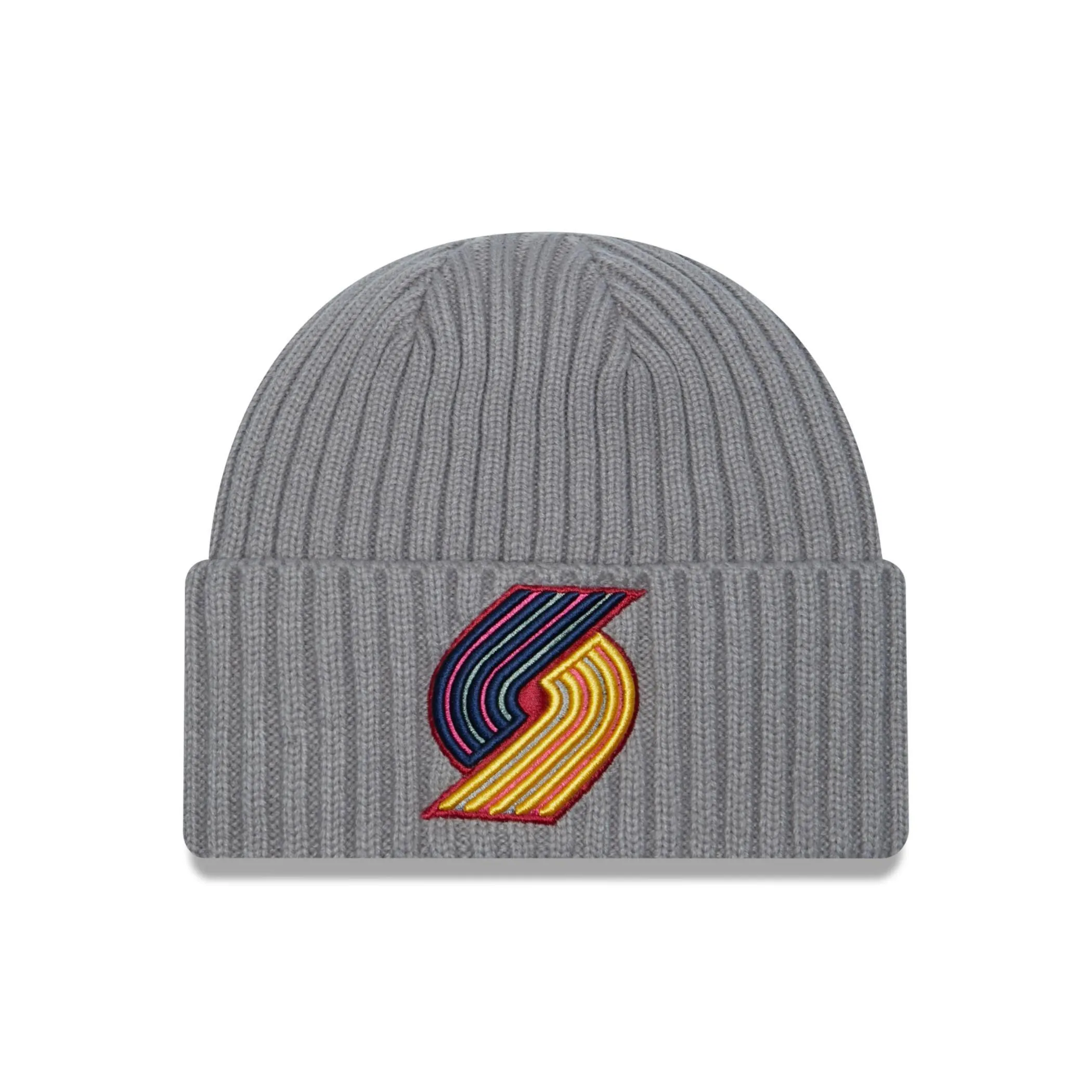 Portland Trail Blazers New Era Color Pop Logo Gray Knit