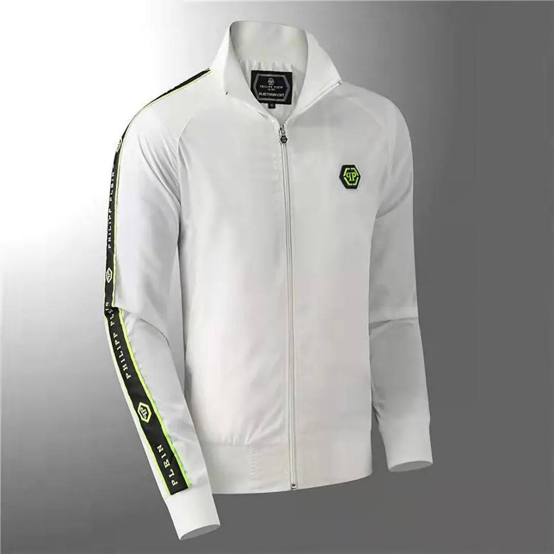 PP Side Branded And Logo Designed Jacket - White