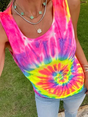 Rainbow Blast Tie-Dye Tank