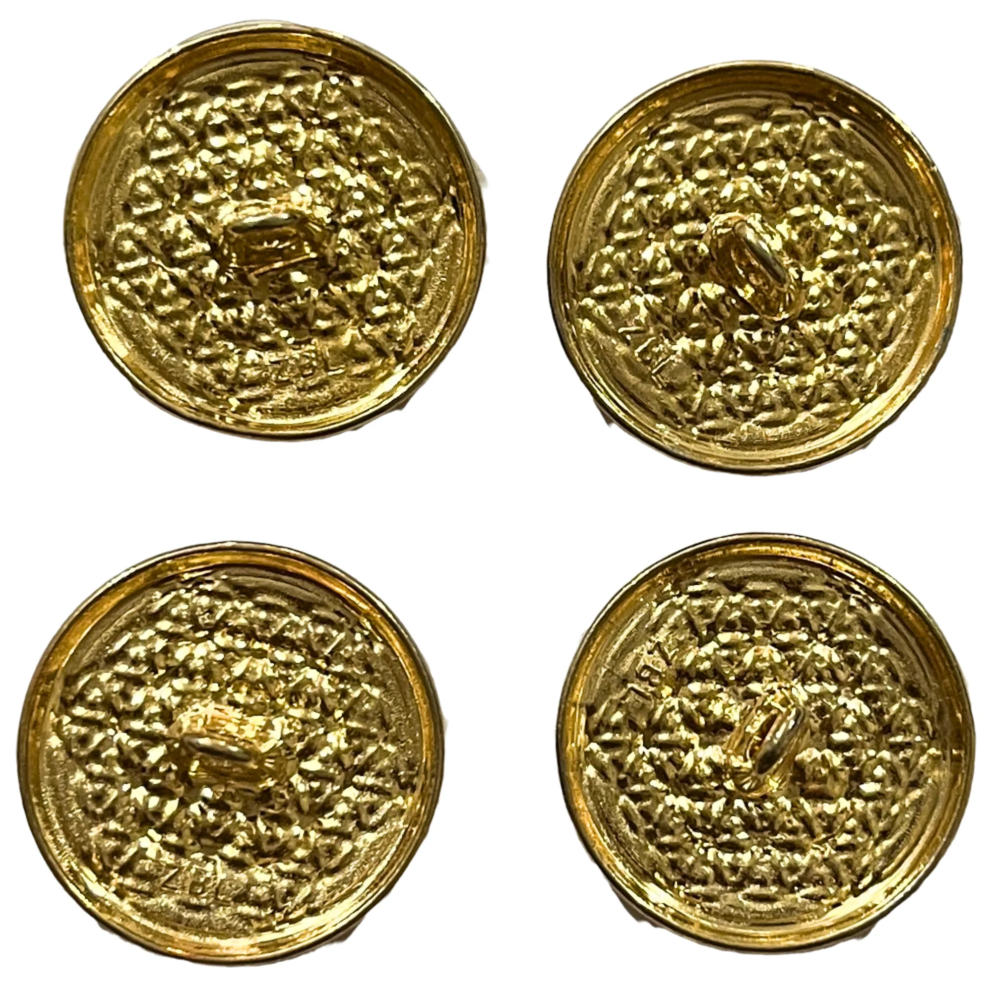 Red and Golden Color Mandala Designer Round 1 Hole Metal Buttons