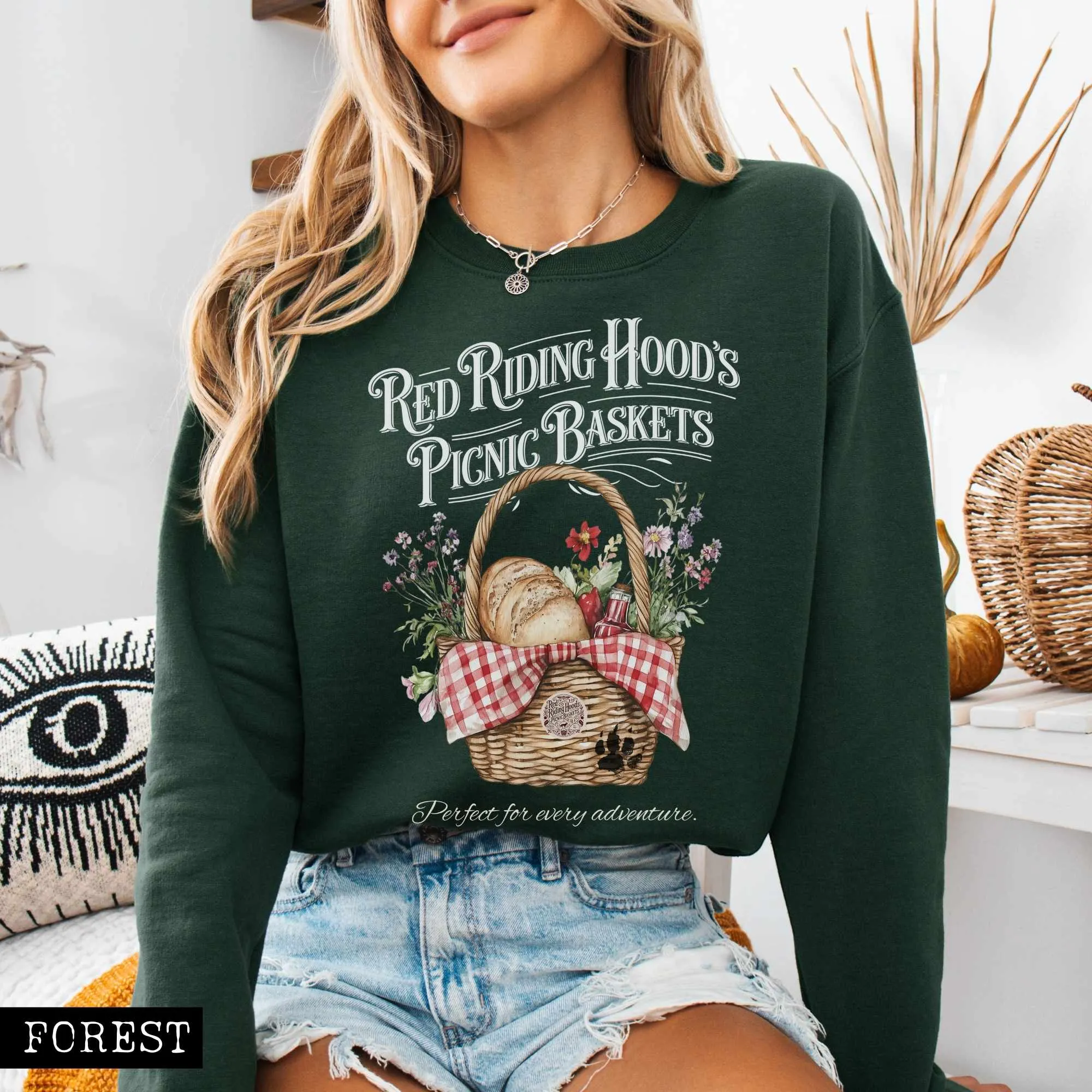 Red Riding Hood's Picnic Baskets Sweatshirt