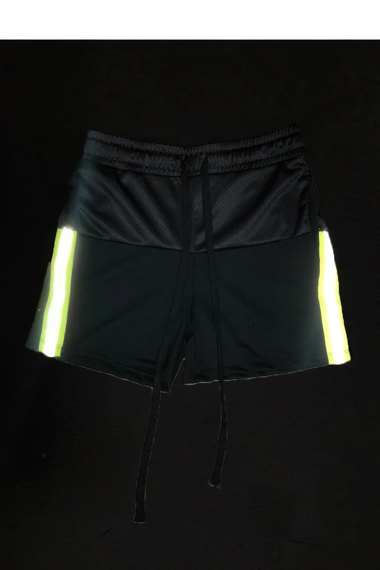 Reflective Half Mesh With Lining Shorts