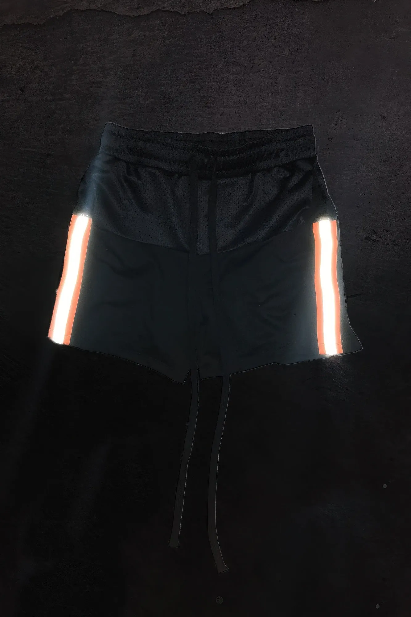 Reflective Half Mesh With Lining Shorts