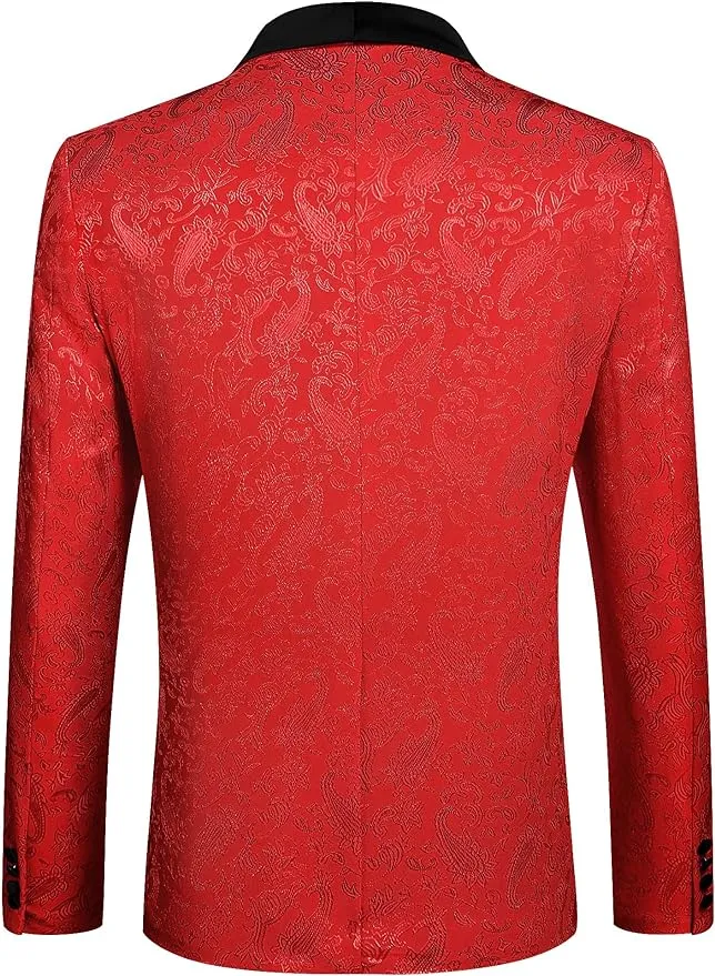 Regal Paisley Charm Men’s Tuxedo Jacket