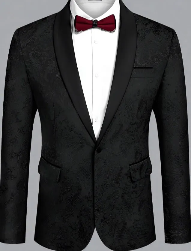 Regal Paisley Charm Men’s Tuxedo Jacket