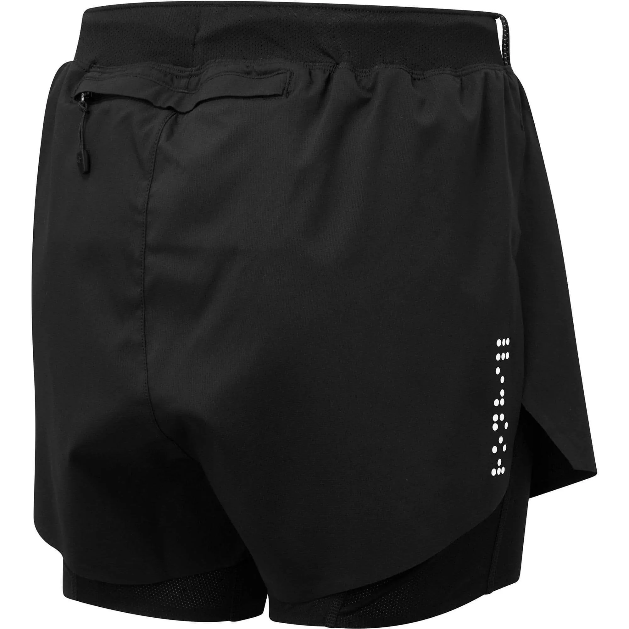 Ronhill Tech Distance Twin 2 In 1 Womens Running Shorts - Black