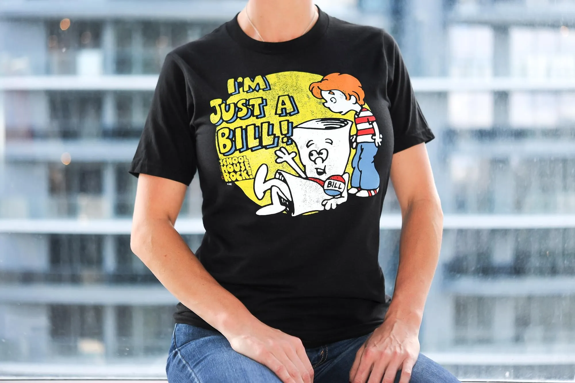 Schoolhouse Rock! I'm Just A Bill Adult Black T-Shirt