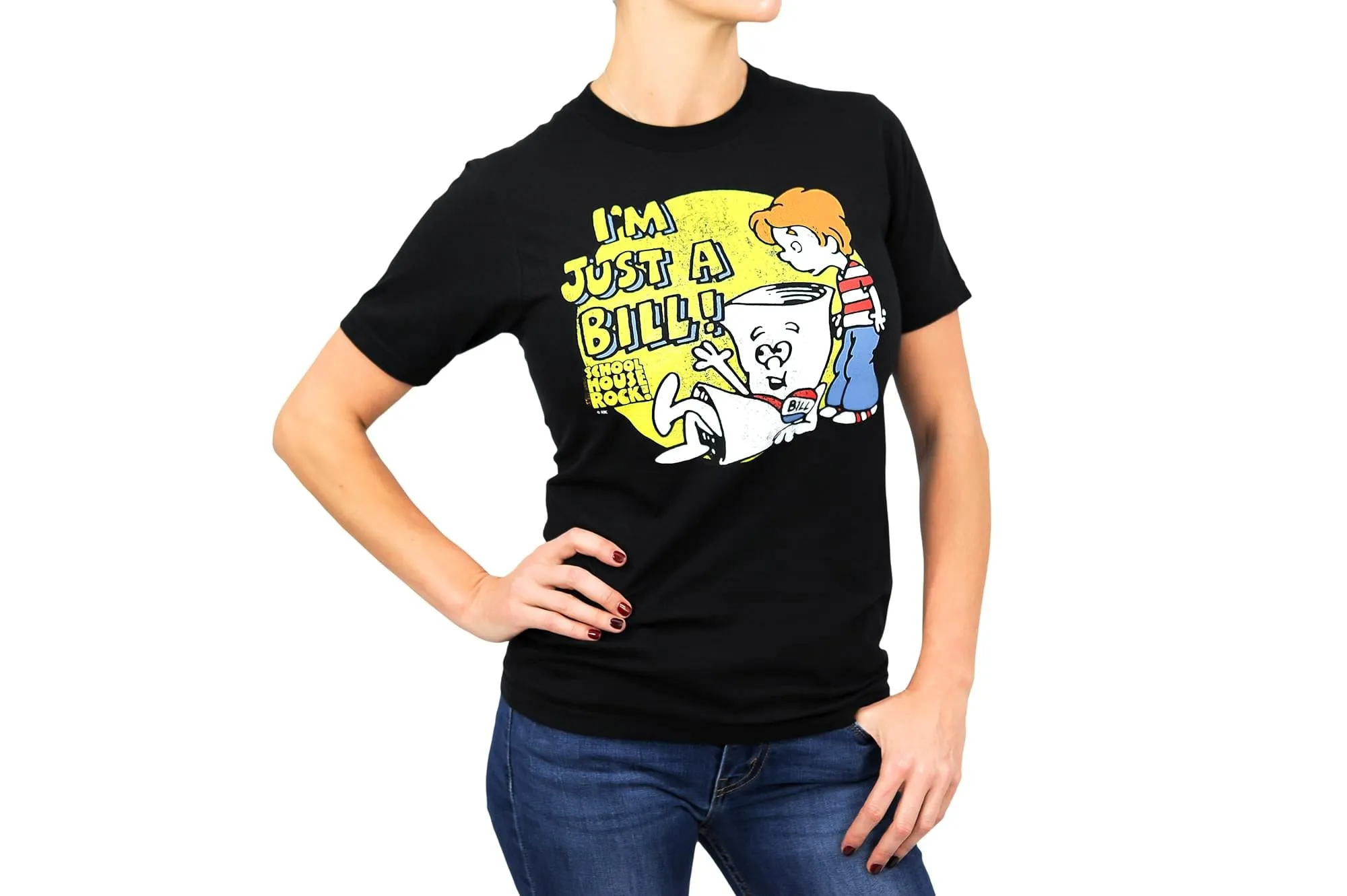 Schoolhouse Rock! I'm Just A Bill Adult Black T-Shirt