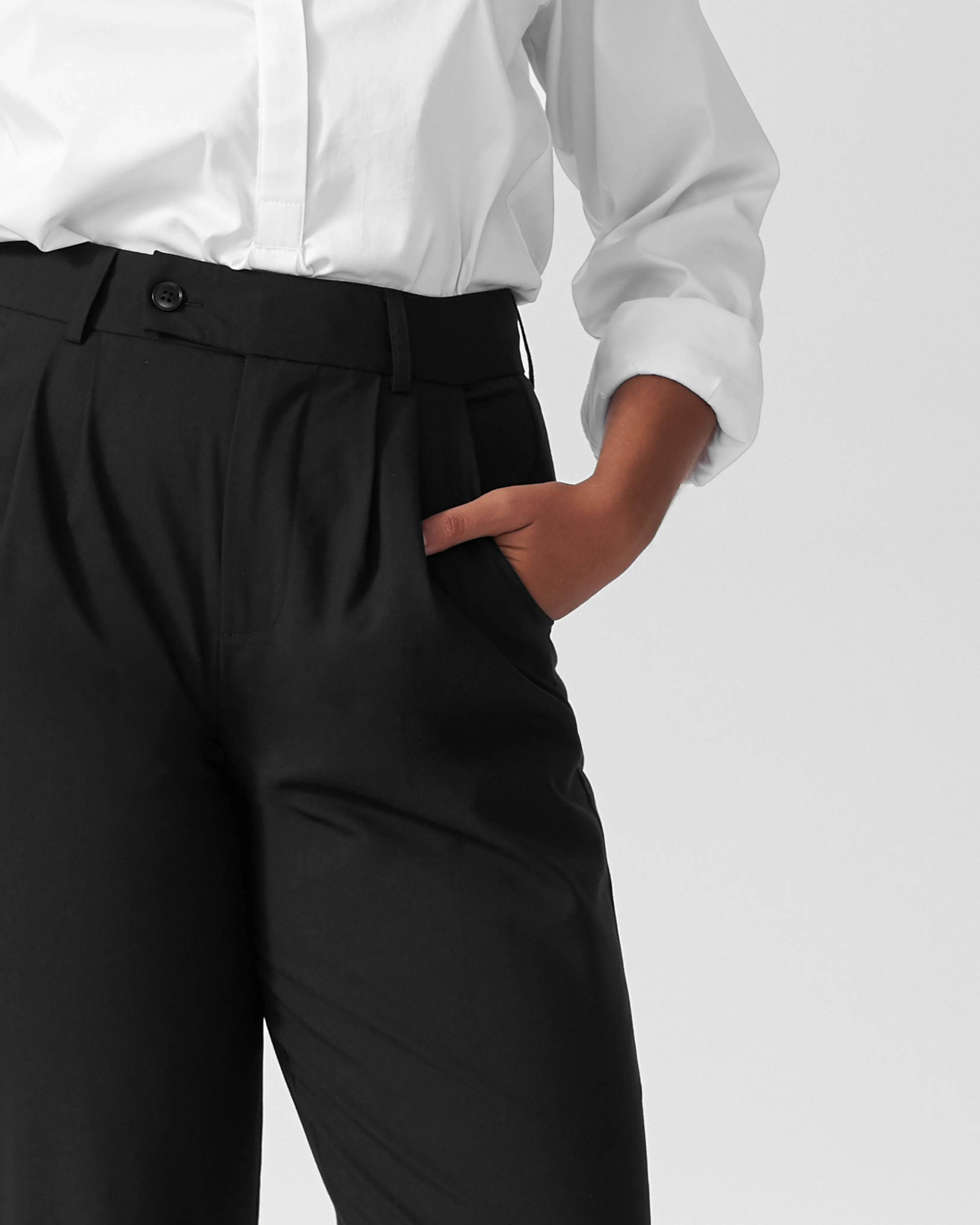 Silvia Slim Cut Trousers 29 inch - Black