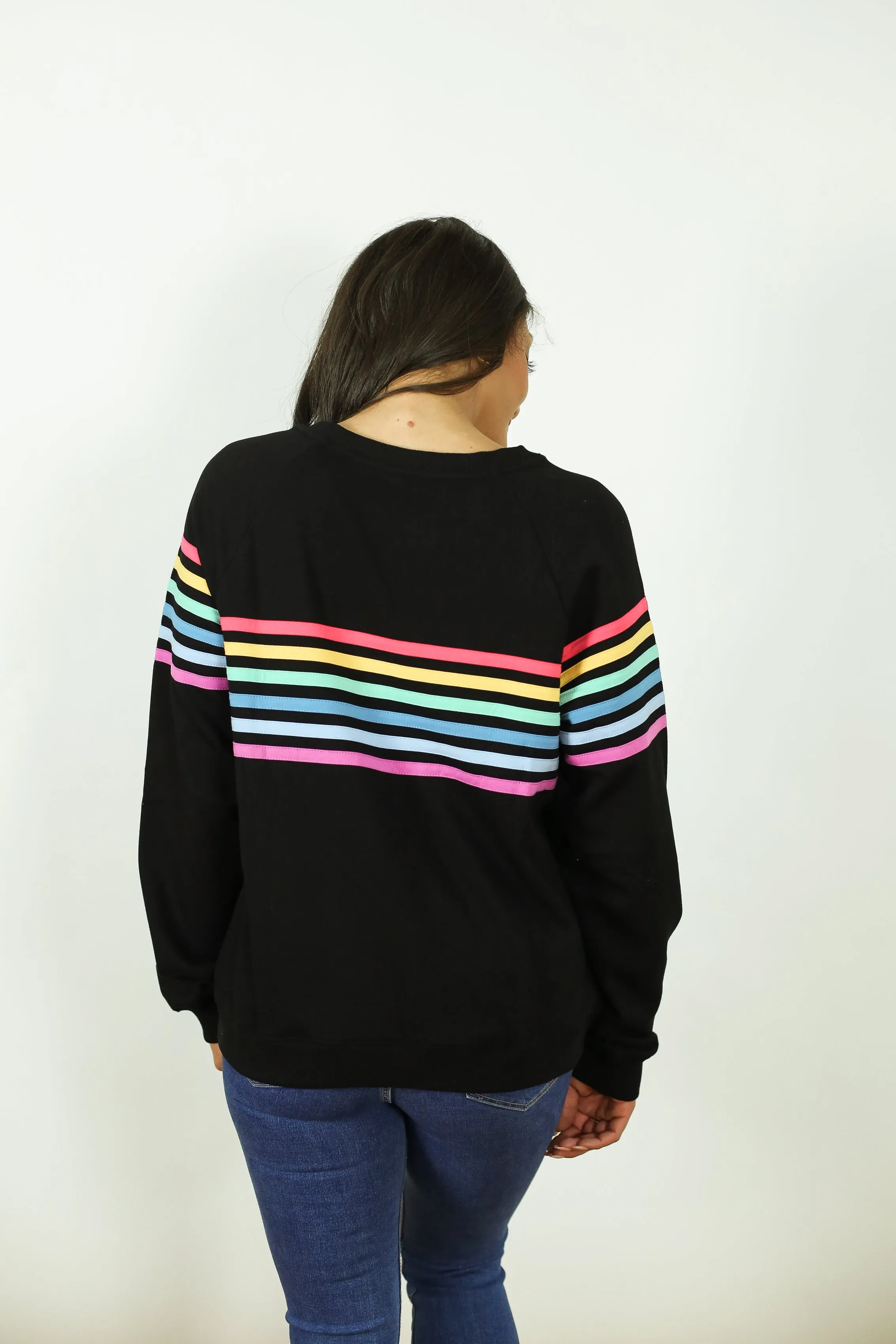 Six Stripe Invisible Zip Breastfeeding Sweatshirt