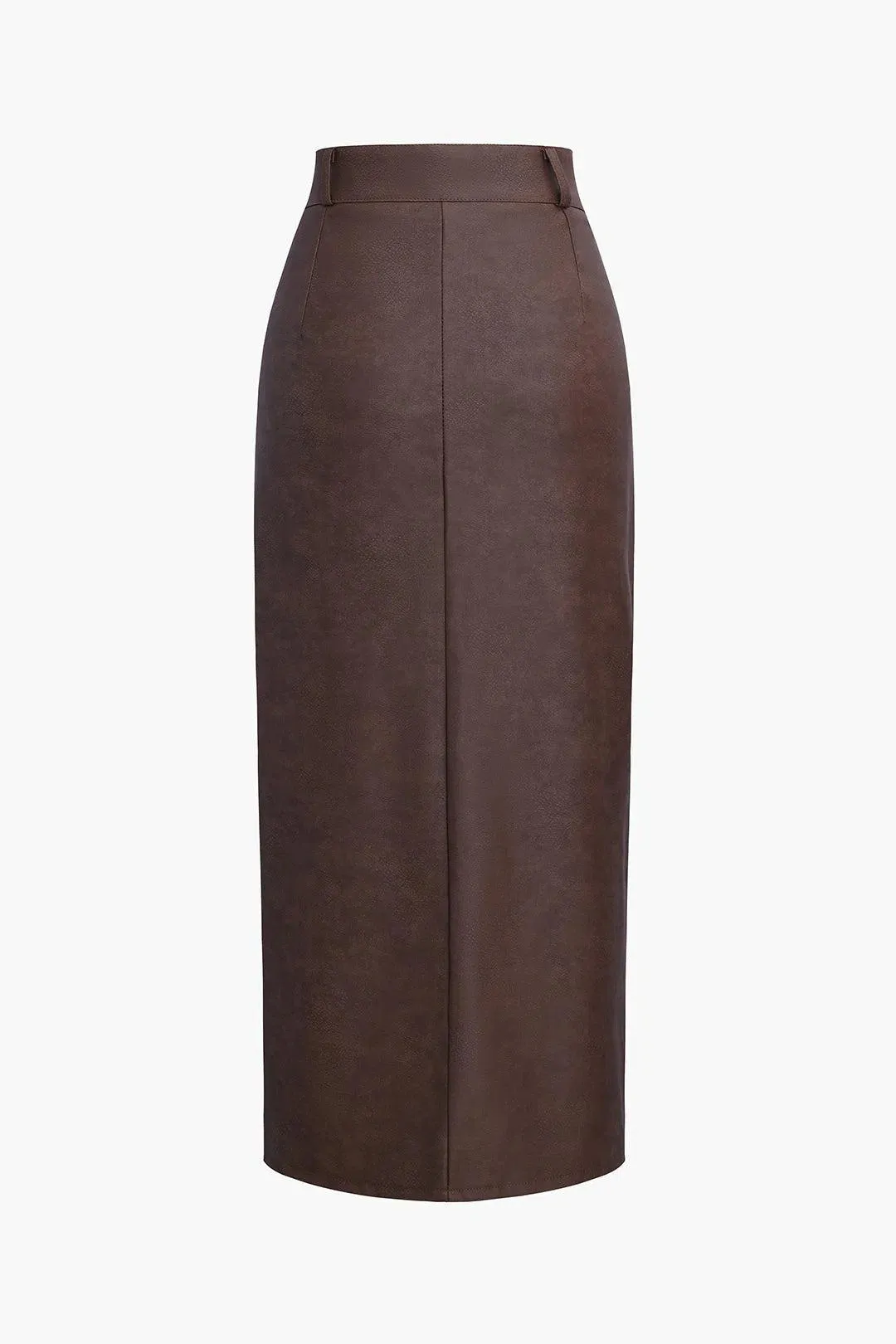 Sorrento – Sleek design – High-waist faux leather skirt