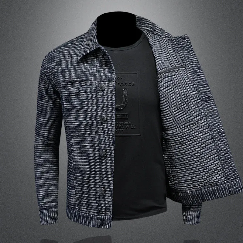 Stylish 2024 High Quality Fashion Handsome Trend Boutique Everything Casual Custom Fabric Jacket Top Men