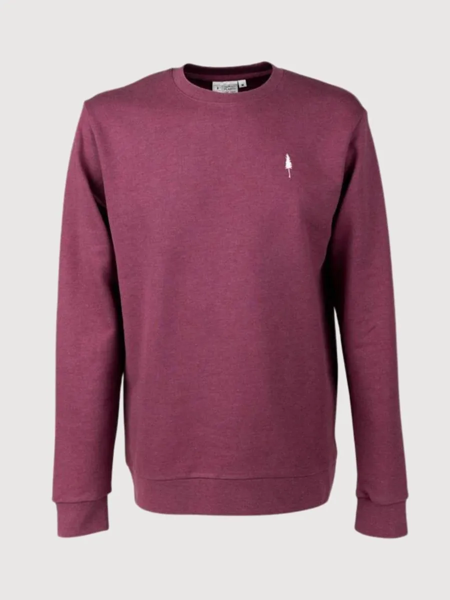 Sweater TreeSweater Unisex Bordeaux melange Organic cotton | Nikin