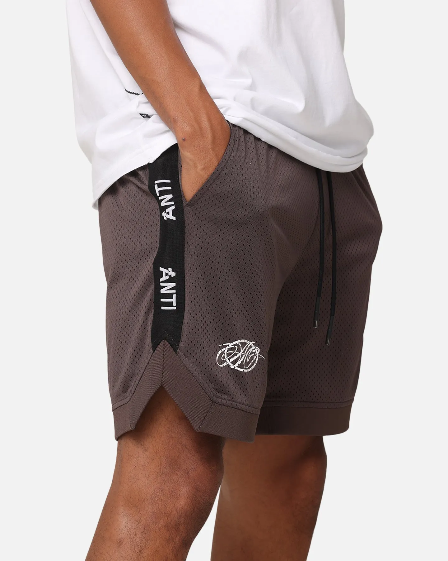 The Anti Order Future Racing Basketball Shorts Dark Brown