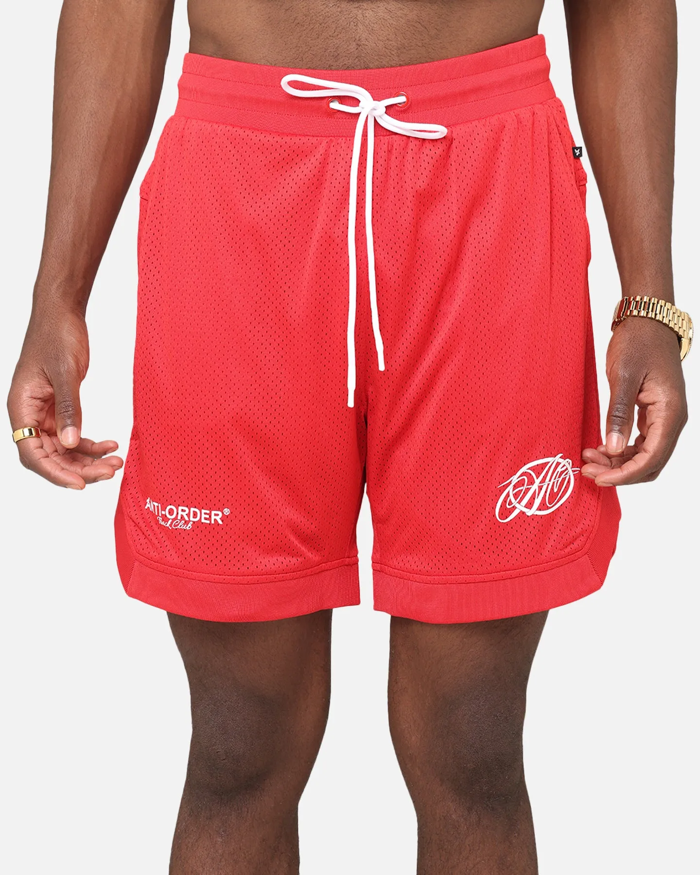 The Anti Order Track Club Basketball Shorts Red/White