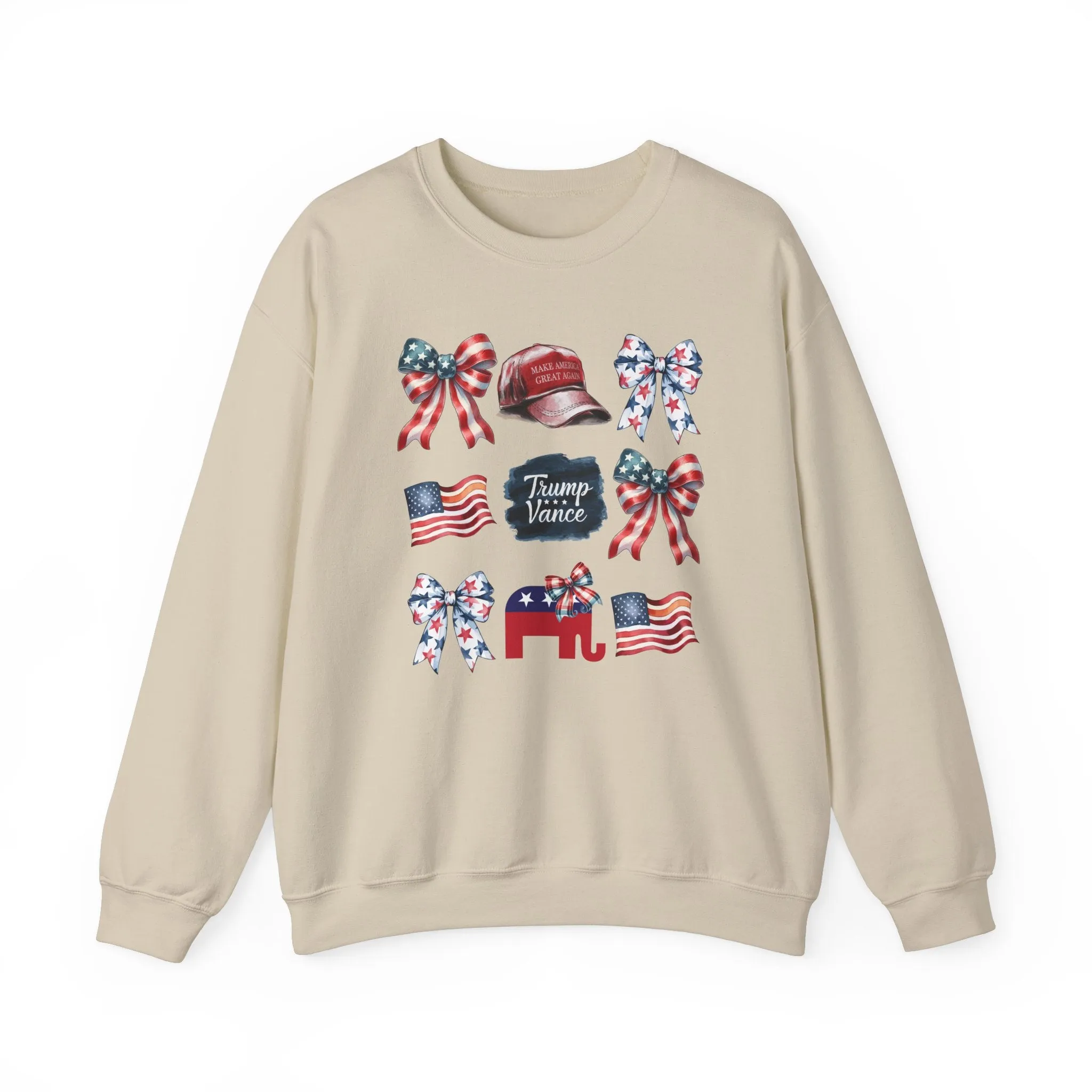 Trump, Vance- Hat & Elephant Coquette Sweatshirt