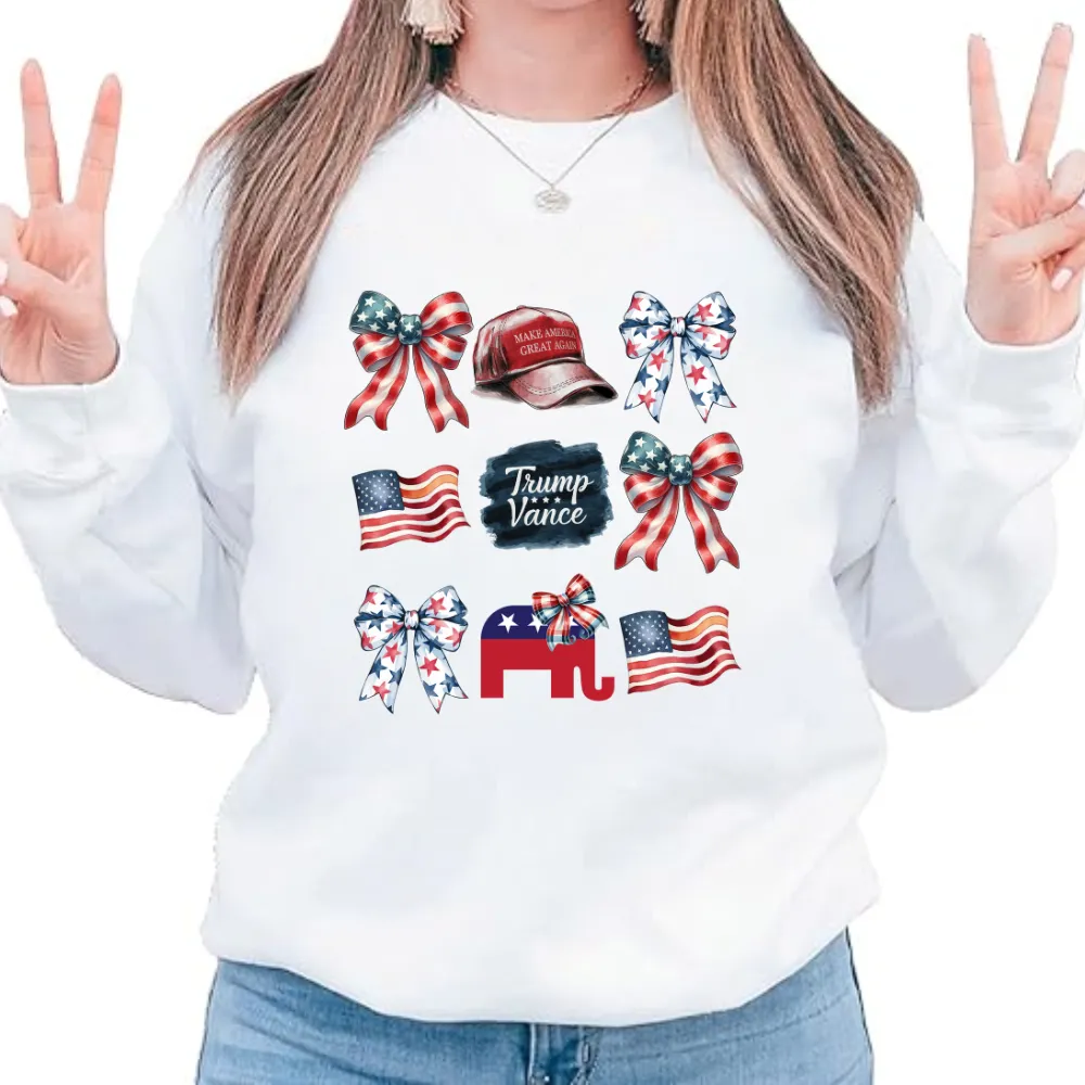 Trump, Vance- Hat & Elephant Coquette Sweatshirt