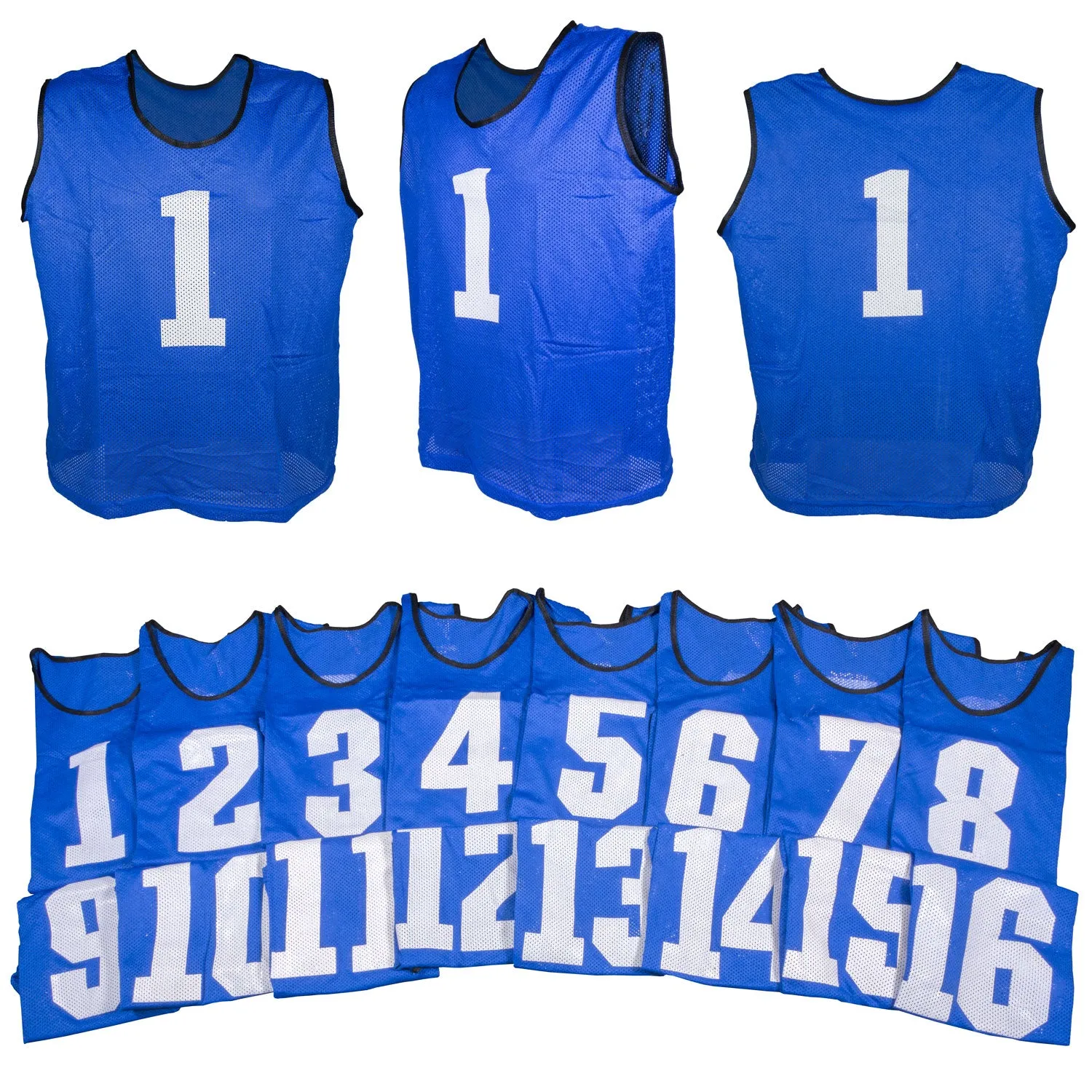 Two Tone Adult Athletic Scrimmage Vests Numbered 1-16