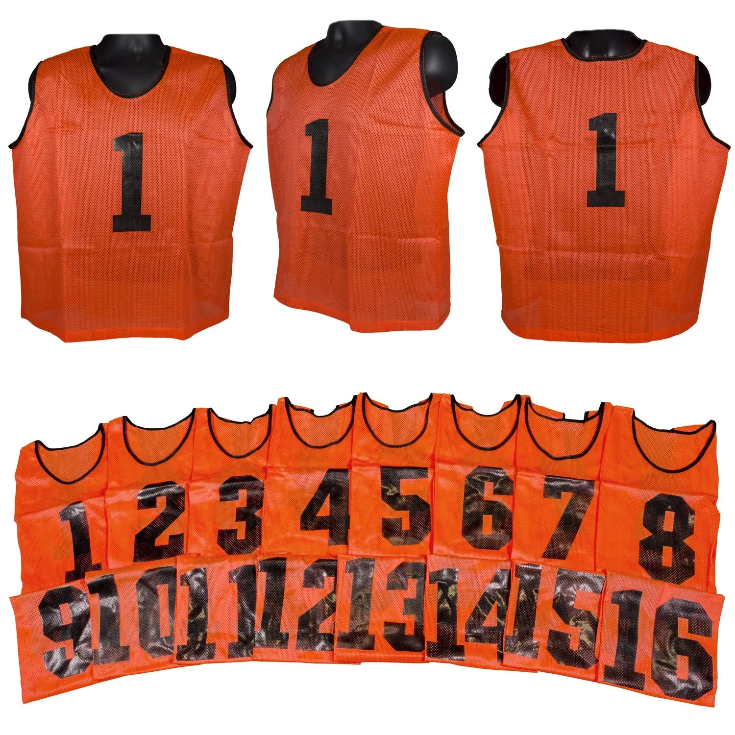 Two Tone Adult Athletic Scrimmage Vests Numbered 1-16