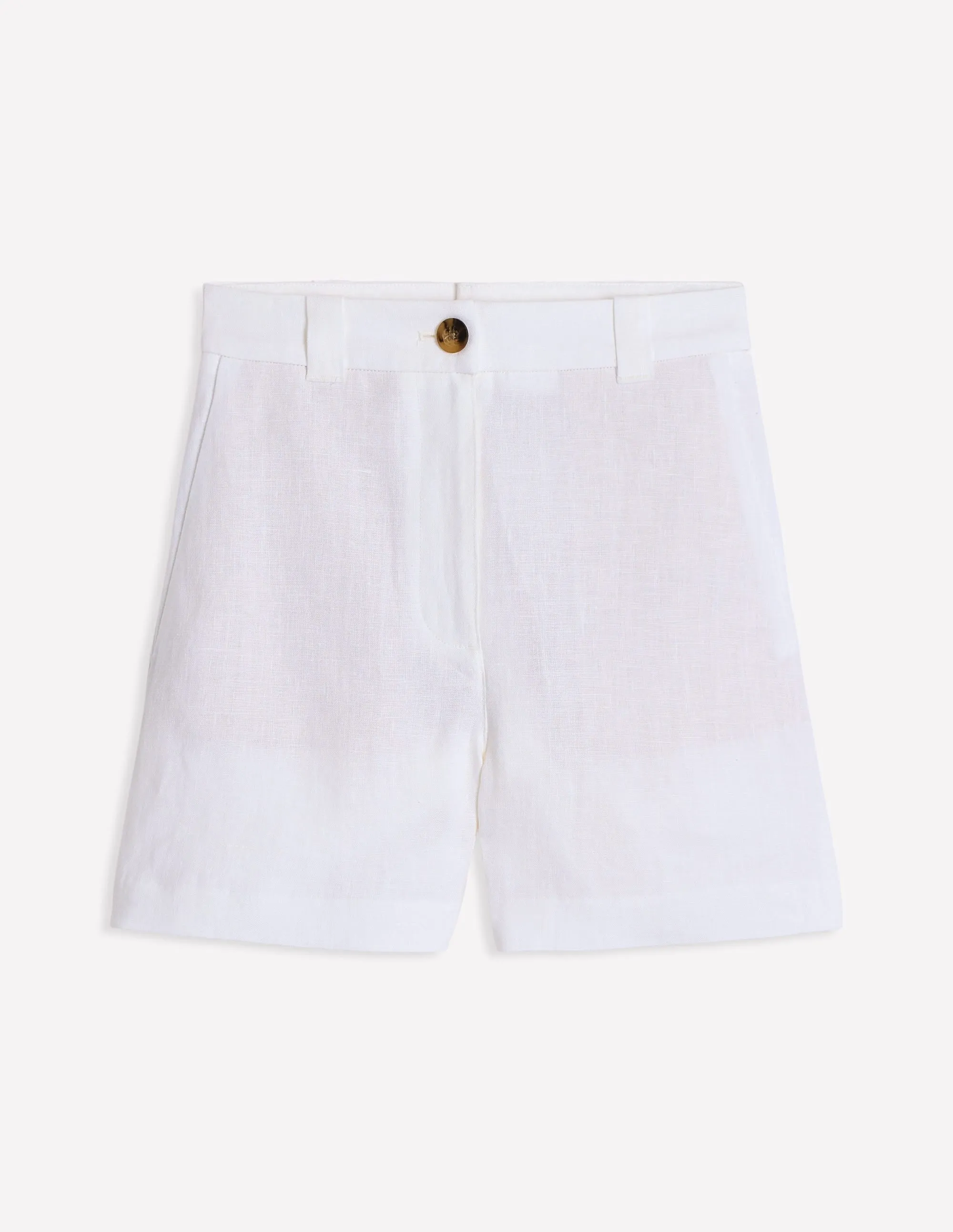 Westbourne Linen Shorts-White