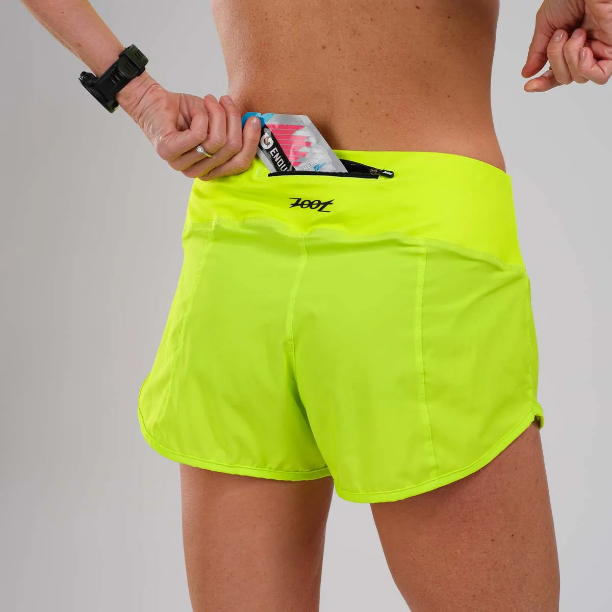 Women's LTD Run 3" Short - Neon Yellow