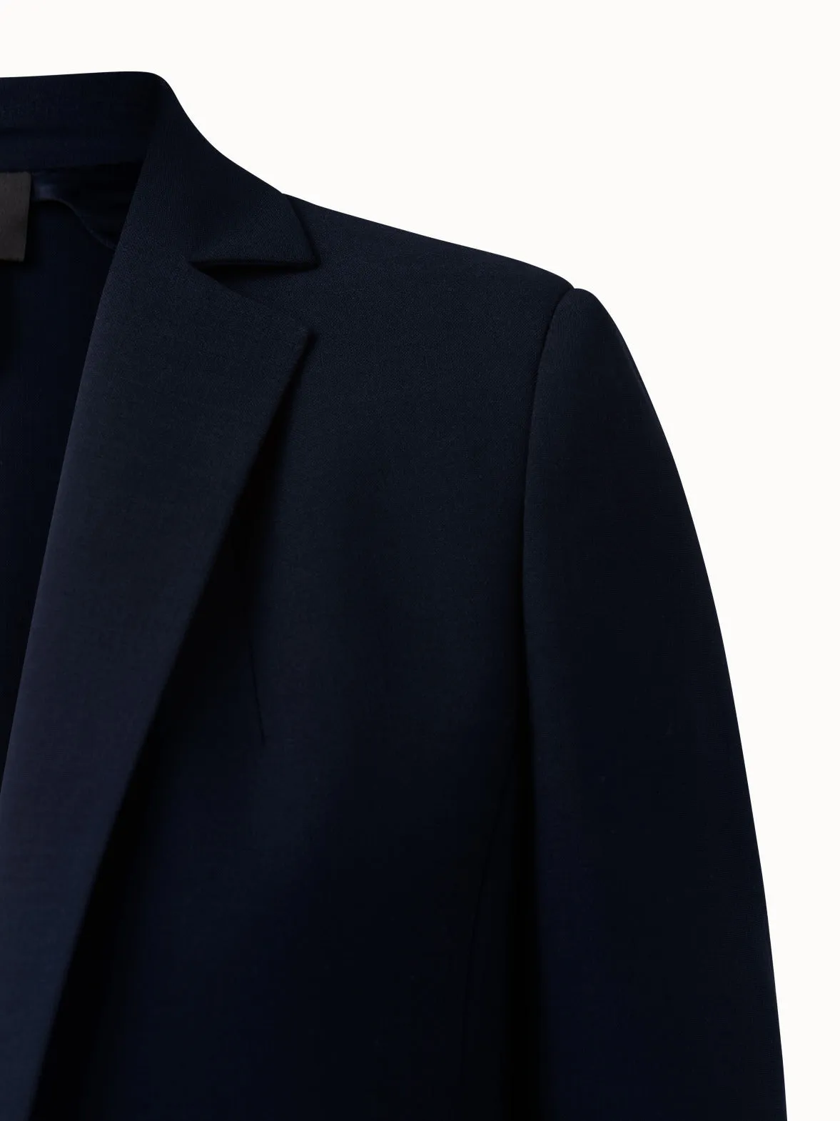 Wool Double-Face Blazer with Elongated Lapel