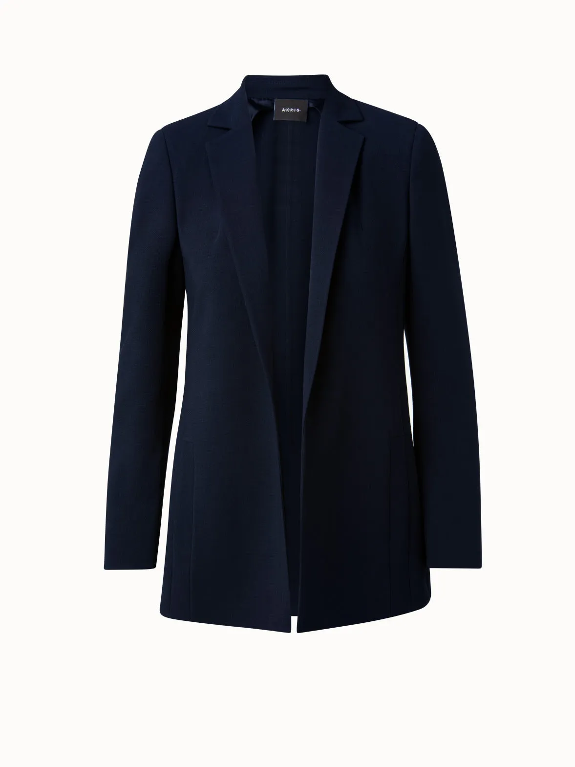 Wool Double-Face Blazer with Elongated Lapel