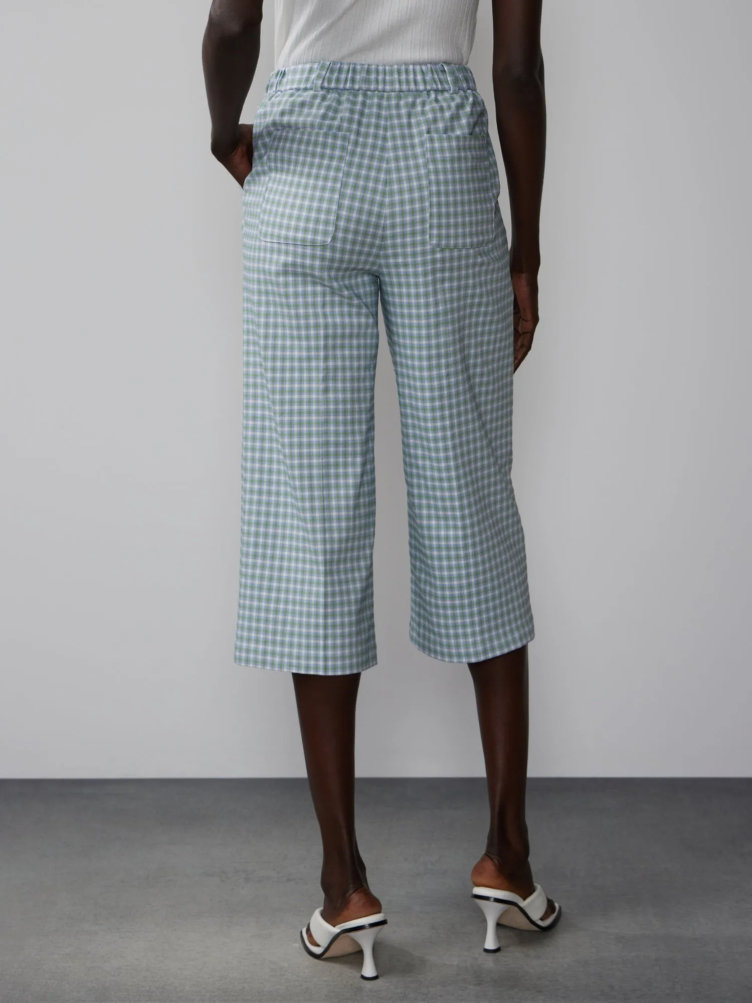 Yarn-Dyed Plaid Culotte