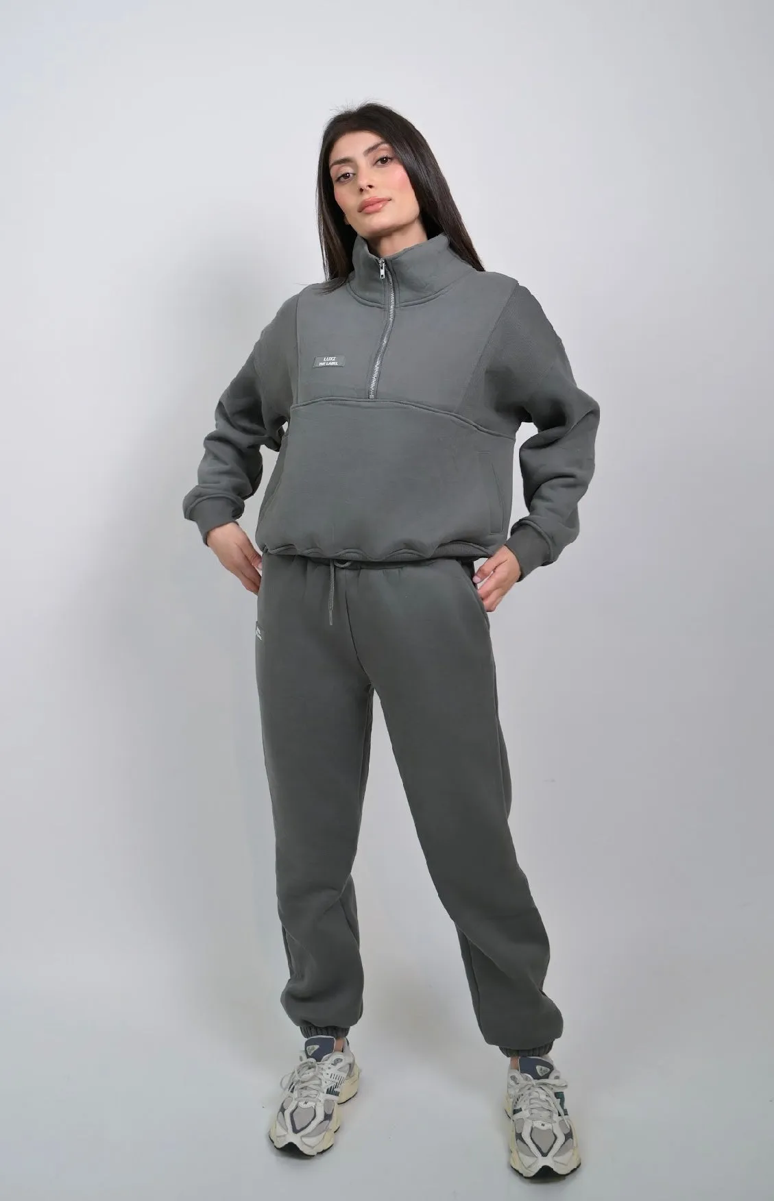 Yesmine Fleece Jogger - Military Grey